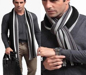 Jodimitty Winter Designer Men Men listrado de listrado de algodão Marca masculina Shawl Wrap Knit Cashmere Bufanda Lited com Tassel C094780216