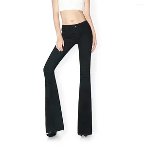 Women's Jeans Fashion Black White Super Flare Sexy Stretch Femme Plus Size Hippie Wide Leg Denim Pants Women