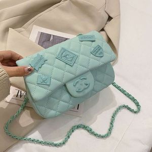 Lingge torba luksusowa torebka torebka Południowa Korea miękka skóra mała kwadratowa torba nowa damska łańcuch na ramię Crossbodytc8n