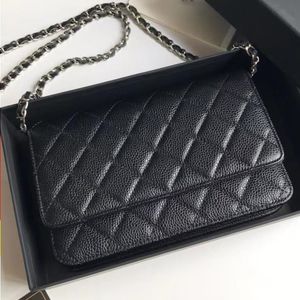 9A Designer bags Card Holder Ladies Fashion shoulder bag Gold Caviar Genuine Leather Chain Bag High Quality Quilted Coin Purse with gif Bhdj