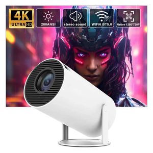 Projectors EGOBAS Projector HY300 4K DECODING ANDROID 11 5G WIFI 6 200 ANSI Allwinner H713 BT5.0 1080P 720P Home Theater Outdoor Project J240509