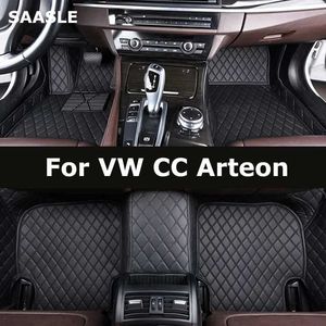 Tapetes de piso tapetes Saasle Custom Car Floor para VW CC Arteon Auto Carpets Foot Coche Accessorie T240509