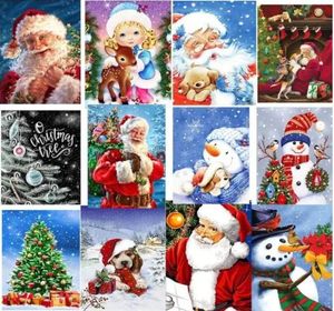 54 Styles Diamond Painting Christmas Kits For Adults 5D Santa Claus Diamonds Embroidery Snow House Landscape Mosaic Cross Stitch C7795110