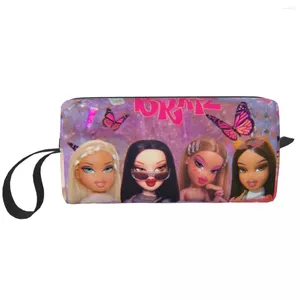 Aufbewahrungstaschen Bratzs TV Movie Make -up -Tasche Frauen Reisen Kosmetischen Organizer süßer Cartoon -Tapezlesie