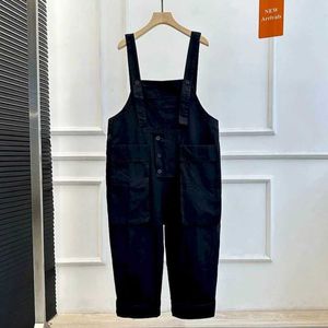 Kvinnor Jumpsuits Rompers Solid Jumpsuits for Women Korean Style Rompers Casual Vintage Playsuits Straight Pants Workwear Women Clothes Overalls For Women Y292xf