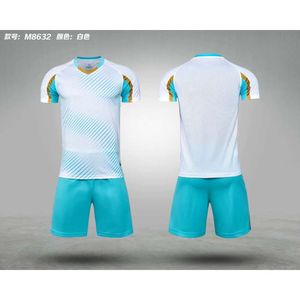 Jerseys de futebol conjuntos/rastreados de trajes masculinos 8632 Light Plate Football Set para a equipe de treinamento para adultos para adultos Jersey 4xs-5xl