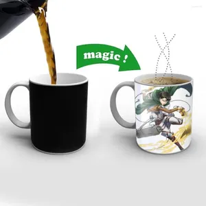 Mugs Attack On Titan Coffee Color Change Tea Cup Milk Cups Interesting Gifts