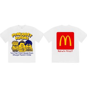 Ücretsiz Nakliye Tasarımcı Moda Giyim Hip Hop Tees T Shirt Kaktüs Bitki Bit Pazarı CPFM McDonald's Co Markalı 3D Baskılı Rahat ve Nefes Alabilir Kısa