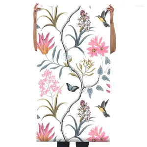 Wallpapers Self Adhesive Floral Bird Wallpaper Modern Pink Flower Living Room Bedroom Kitchen Bathroom Wall Paper Home Decoration