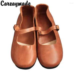 Casual Shoes Careaymade- Spring&summer Pure Handmade Genuine Leather Retro Art Small Fresh Female Flat Driving
