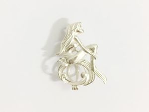 925 Mermaid Girl Gage gaiola pode segurar um pingente de gaiola de pérolas Sterling Silver Silver Mounting Diy Jewellery Fitting1643840