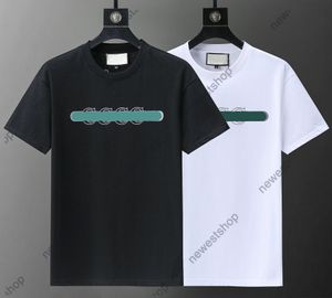 メンデザイナーティーTシャツ24SSイタリアレタープリント半袖Tシャツ女性コットンレジャーTシャツ白い黒いストライププリントTシャツM-XXXL