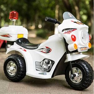 Barnvagnar# till försäljning !! Pris 75 DAG De nya barnen Electric Car Motorcykel trehjuling Babyvagn Polis Toy T240509