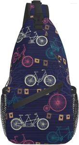 Zaino in bicicletta per biciclette traversa traversa di traversa grassa daypack tra spalla casual per viaggio da picnic gita primavera di una taglia