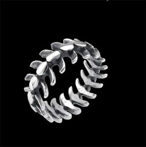 1pc Worldwide Spine Ring 316L Нестандартная сталь группа вечеринка модные ювелирные украшения Cool Fish Bone Unisex Ring1914718