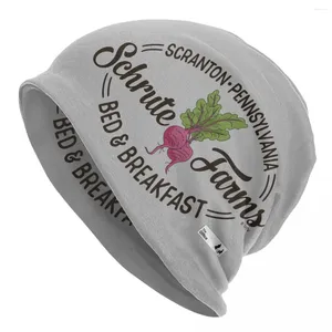 Berets The Office Schrute Farms Bed & Breakfast All Seasons Beanies Bonnet Hat Merchandise Unisex Casual Winter Caps Gifts Idea