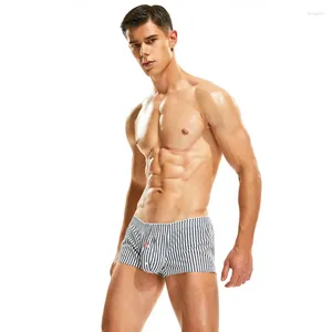 Underpants Männer gewebte Mode vertikaler Streifen Aro Hosen für junge Jungen Low Taille Sexy Boxer Shorts Jugendboden Dessous Dessous