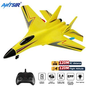 RC Plano Su-27 Aeronave Remote Control Helicóptero 2.4G Avião EPP EPP RC Plano vertical Toys Presentes 240510