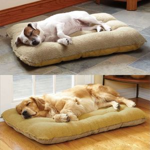 犬の秋の猫ペットゴールデンヘアテディ、冬の床綿クッション、スリーピングパッド、取り外し可能で洗える
