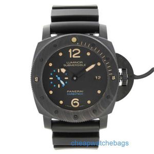 Mens Luminors Marina tittar på Panerei armbandsur UTOMATIC MOTION WACKS PANERAISS LUMINORS SUBMERGELE 1950 3 DAYS CARBOTECH Black Dial Mens Watc 4D0i