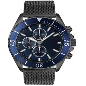 طراز جديد Mens Chronograph Quartz Watch مع حزام من الفولاذ المقاوم للصدأ 1513702 3144