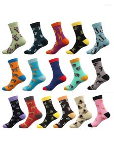 Sports Socks 3Pairs Neutro Cool Funny Funny Hiphop Casual PACK PACK TUBO LONGO MENINO MAIS MAIS PRIMENTOS DE HARAJUKU RUND RUND