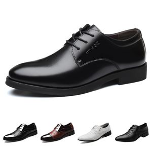 GAI Free Shipping Dress Business Office Party Black Flat Men Leather Shoes Eur38-46