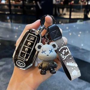 Bilnyckel Fashion Car Remote Key Case Cover Shell för Infiniti QX50 QX60 Q60 Q70 2020 2021 Protector Nyckelhållare Keychain Auto Accessories T240509