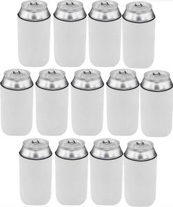 Neoprene Blank White Beer Can Cooler 12oz for Sublimation Beer Bottle Koozie Can Sleeves Kitchen Bar Products1630832