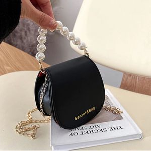 Kobiety mini torebki elegancka torba na ramię przenośne torby łańcuchowe Dziewczyna Pearl Crossbody Rhombus Small Square 240510