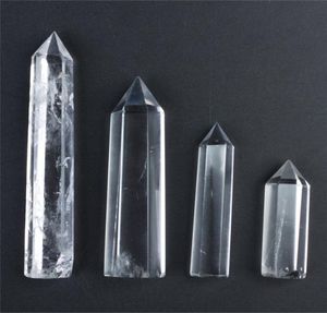 Hjt 4pcs bütün yeni doğal berrak kristal nokta kuvars puanları satmak Reiki iyileşme noktası tedavisi chakra stone7185424