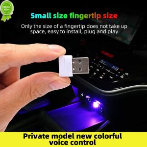 Novo Mini Mini USB LED Interior Atmosfera Iluminação de emergência Luz PC Auto colorido Decorativo Lâmpada Acessórios para carros