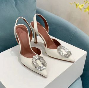 Sapatos de grife de grife Crystal decoração de saltos altos sapatos de salto alto sandálias feminina designer de luxo sapatos forma