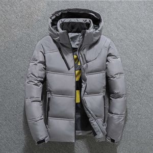 Qualidade FGKKS Brand Men Jacket Down Jacket Slim grosso e quente Casacos com capuz de cor com capuz