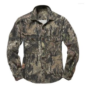 Men's Casual Shirts Woodland Camouflage Men Military Shirt Long Sleeve Jackets Uniform Desert Jungle Tops Mens Clothing