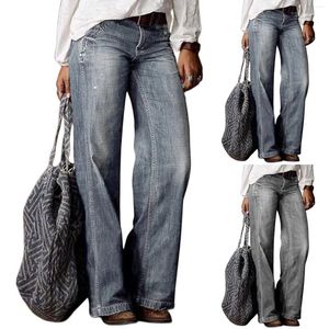 Jeans femminile pantaloni di moda vintage per donne gamba dritta e olive abiti per donne