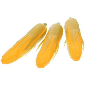 Decorative Flowers 3 Pcs Decorations For Home Fake Corn Statue Tabletop Simulation Mini Artifical
