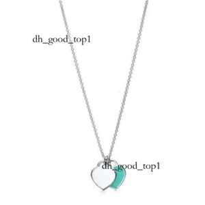 10a 925 colar de prata esterlina colar de pingente de jóias femininas requintadas clássicas oficiais e co -azul de luxo de luxo de qualidade pulseira tiffanyjewelry 60