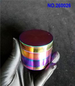 63mm Rainbow Large Herb Grinders 3 Layer Tobacco Grinder Cheap Big Cali Crusher Grinder Diamond Herb Grinder For zz4258977