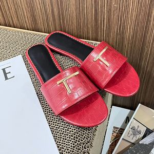 Platt häl toffel sommarstrand mule gliddesigner sandal berömd kvinna man tazz tozzle flip flop lyx sandale loafer skjutare modemärke läder sportsko