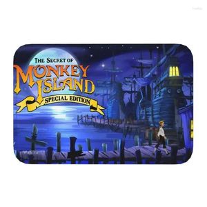 Dywany Secret of Monkey Island Front Door Mat Anti-Slip Outdoor Szybkie suche gry wideo Doormat Garden Garage Entrance Dywan Dywan