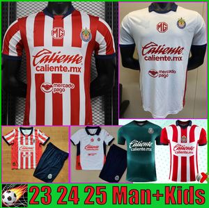 Лига MX Chivas de Guadalajara 23 24 25 футбольные майки Chicharito A.Vega I.Brizuela, например, gutierrez Alvarado F.beltran Home Away Third Man Женщина футбольная рубашка детская рубашка детская рубашка детская рубашка