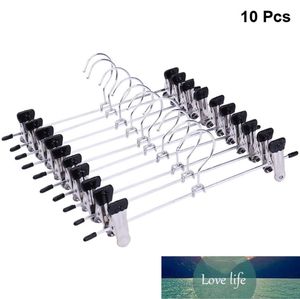 10pcs Cabides de roupas de roupas fortes rack de rack para calças de saia de calça cabides de aço inoxidável que secaram roupas 6781072