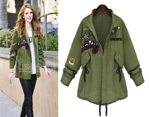 Teenage Girls Streetwear Jacket Ladies Army Green Coat 2016 Spring Style New Fashion Easy Matching EuroPeamerican Styles 7659665