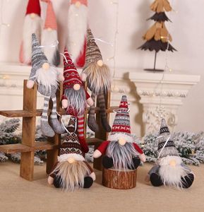 Рождественское украшение вязаная плюшевая рождественская кукла рождественская елка Стена подвесной кулон праздничного декора подарки