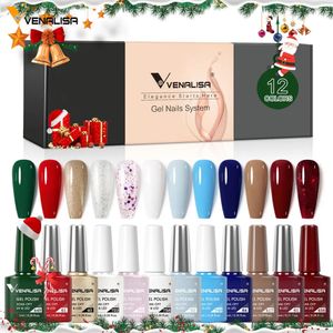 Venalisa Gel Nail Polish Christmas Color Kit 6/12pcs/Set Winter Fall Nails Rubber Base Jelly Pink Natural Nude Color Series 240426