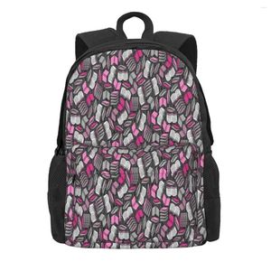 Backpack tantos livros 3 Mochilas Bolsas masculinas para Mulheres seu nome Zipper Fechar meninos da escola