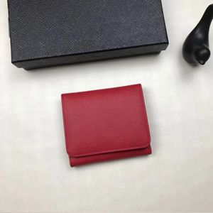 5a Luxo Designer Purse de qualidade Titular de cartões de couro genuíno bolsas femininas mensagens de crédito anel de crédito de moeda Mini -carteira charme 10x9x2cm 246q