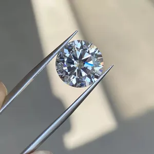 LotusMaple Moissanite Stone F Color FL 0,1CT - 7CT круглый блестящий среза 3EX 8 сертифицированных стрел Сертифицированные лаборатории, выращенные каждая, равная 0,5 - / или более, дайте бесплатный сертификат GRA