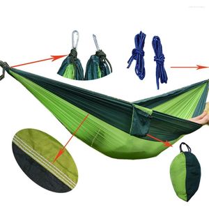 Móveis de acampamento Camping ao ar livre Hammock Panvetle Tak Travel Double Beach Sleeping Sleeping Bed de nylon portátil balanço do jardim